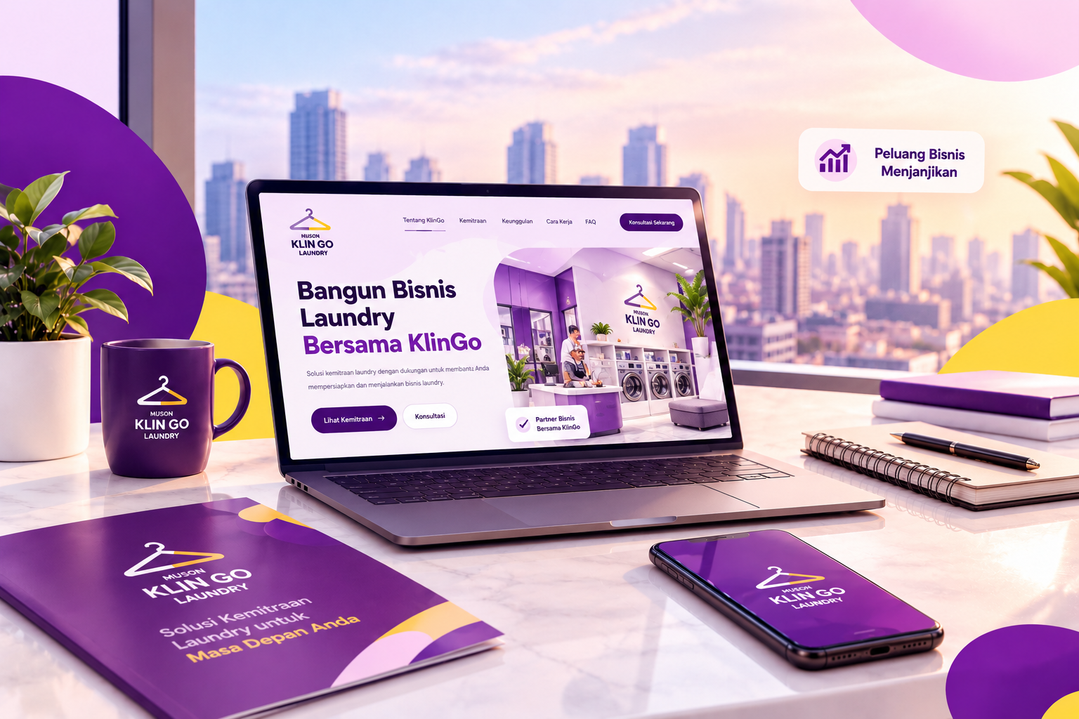 Ilustrasi bisnis KlinGo