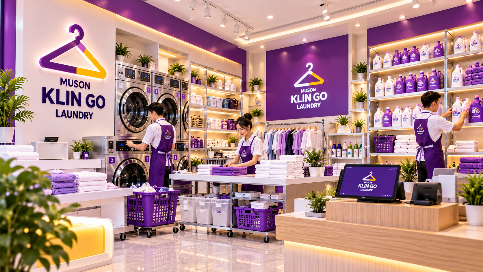 Keunggulan paket usaha Muson Klin Go Laundry